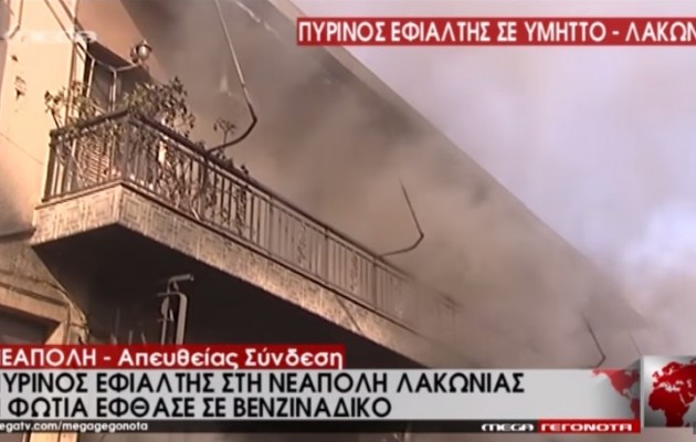 Λακωνία: Σπίτια και καταστήματα στη Νεάπολη παραδόθηκαν στις φλόγες (βίντεο)