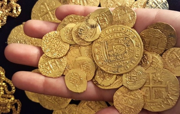 Βρήκαν θησαυρό με ισπανικό χρυσάφι σε ναυάγιο στη Φλόριντα