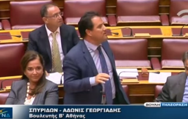 “Σόου” Άδωνι στη Βουλή – Τι είπε για “μνημονιάρα”, Ζωή και… γραβάτες (βίντεο)
