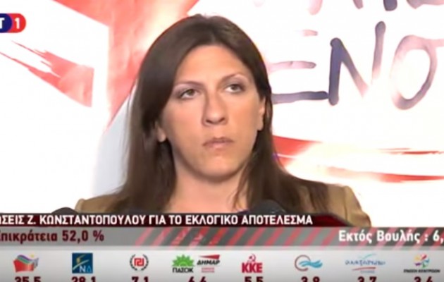 Η Ζωή τώρα θυμήθηκε το 50% αποχή! Ξεχνά ότι χωρίς την αποχή το ποσοστό της είναι 1,4%