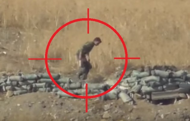 Αρμένιος ελεύθερος σκοπευτής σκοτώνει Αζέρους στρατιώτες και το γράφει σε βίντεο