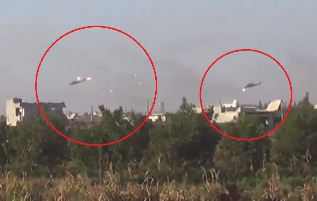 Ρωσικά ελικόπτερα βομβαρδίζουν τζιχαντιστές στην Ταλμπισέχ (βίντεο)