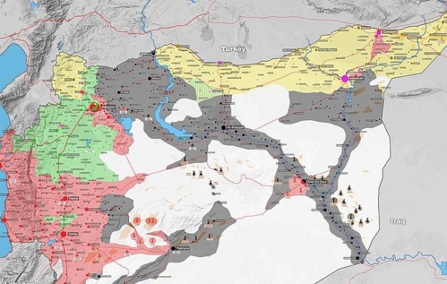Δείτε πώς είχε διαμορφωθεί ο χάρτης της Συρίας έως τις 13 Οκτωβρίου
