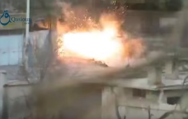 Τζιχαντιστές ανατινάζουν κυβερνητικό τεθωρακισμένο σε προάστιο της Δαμασκού (βίντεο)