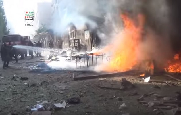 Μακελειό σε προάστιο της Δαμασκού από ρωσικό βομβαρδισμό (βίντεο)