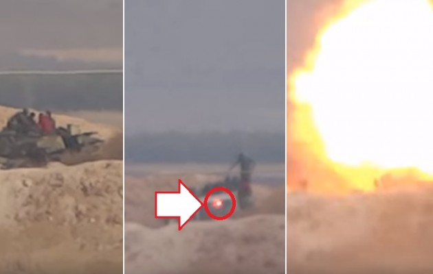 Τζιχαντιστές του FSA τινάζουν στον αέρα τεθωρακισμένο με Σύρους στρατιώτες (βίντεο)