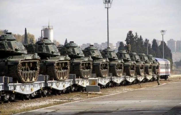 Η Τουρκία μεταφέρει τανκς με τρένα στα σύνορα με τη Συρία (φωτο)
