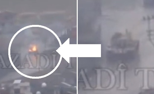 Κούρδοι χτυπάνε τουρκικό τανκ – Οι Τούρκοι πανικοβάλλονται και πέφτουν σε γκρεμό (βίντεο)