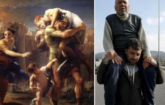 Ο Αινείας φεύγει από το φλεγόμενο Χαλέπι…