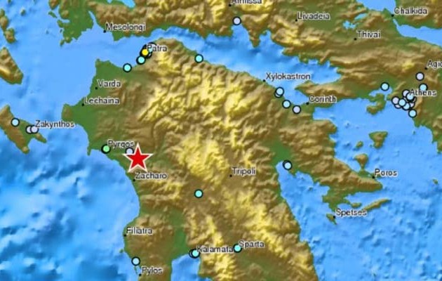 Ισχυρός σεισμός 5,2 Ρίχτερ στη Πελοπόννησο