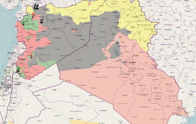 Δείτε τον χάρτη Συρίας – Ιράκ την Κυριακή 17/4 – Ποια εδάφη ελέγχει ποιος