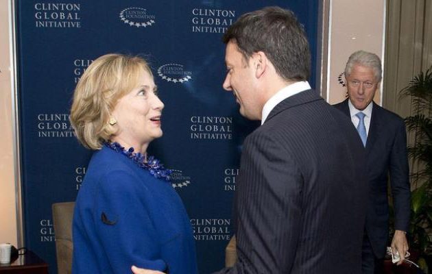 O Ρέντσι στηρίζει Χίλαρι Κλίντον για τις προεδρικές εκλογές στις ΗΠΑ