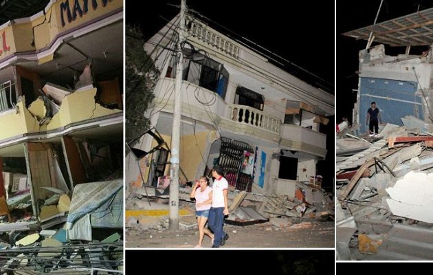 Ισχυρότατος σεισμός 7,8 Ρίχτερ στον Ισημερινό – 7,4 είχαν χτυπήσει πριν το Περού