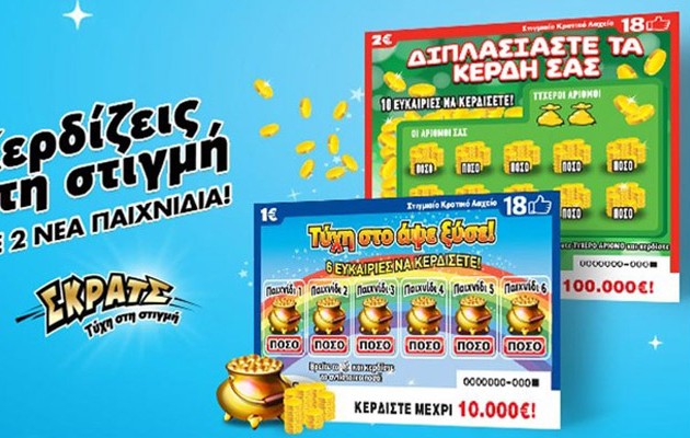 14,7 εκατομμύρια ευρώ μοίρασε τον Μάρτιο το ΣΚΡΑΤΣ