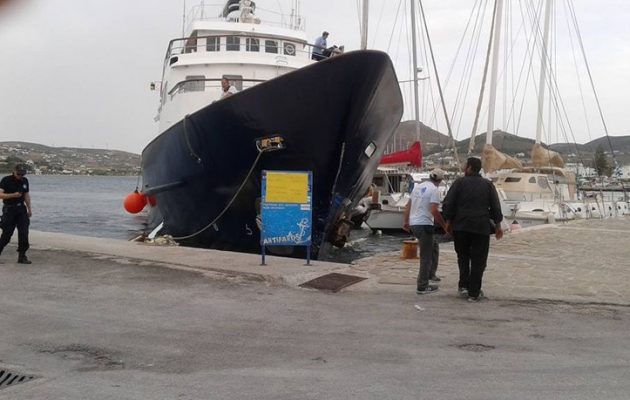 Τουριστικό σκάφος έπεσε πάνω σε ιστιοφόρα (φωτο)
