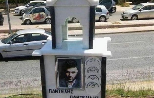 Εικονοστάσι στο σημείο του τροχαίου του Παντελίδη