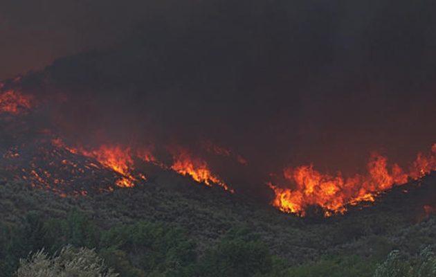 Ολονύχτια μάχη με τις φλόγες σε Άνδρο και Σάμο