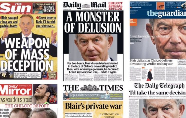Οργή στη Βρετανία για τον Τόνι Μπλερ – “Να δικαστεί για εγκλήματα πολέμου”