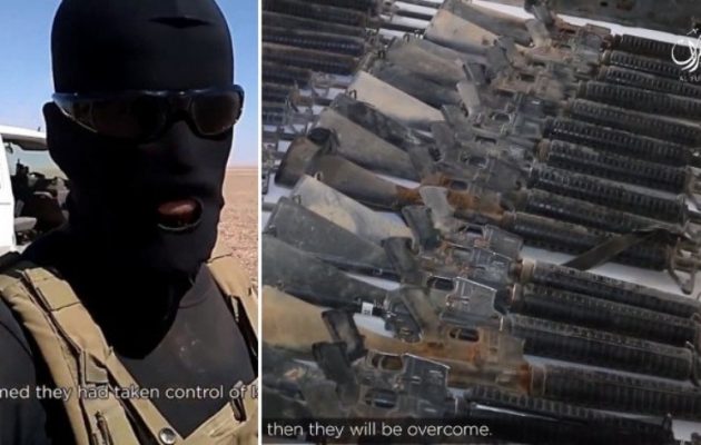 Το Ισλαμικό Κράτος παρουσίασε τα νέα αμερικανικά του όπλα (φωτο)