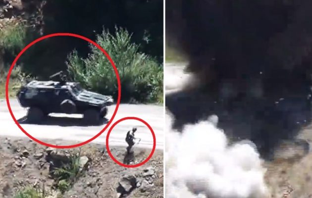 ΒΙΝΤΕΟ ΣΟΚ! Κούρδοι αντάρτες τινάζουν Τούρκους στρατιώτες στον αέρα