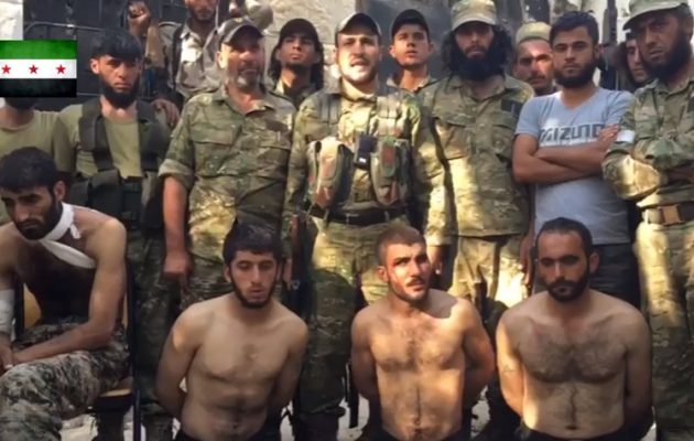 Οι τουρκόφιλοι τζιχαντιστές δείχνουν σε βίντεο αιχμάλωτους άνδρες των SDF (βίντεο)
