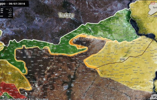 Δείτε σε πολεμικό χάρτη τα εδάφη που έχει καταλάβει η Τουρκία στη Συρία