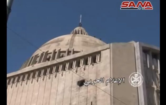 Οι τουρκόφιλοι τζιχαντιστές βομβάρδισαν καθολική εκκλησία στο Χαλέπι (βίντεο)