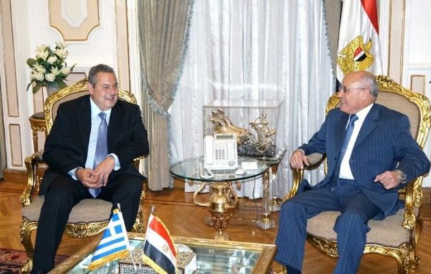 Καμμένος: Δημιουργούμε κοινό αμυντικό χώρο με την Αίγυπτο