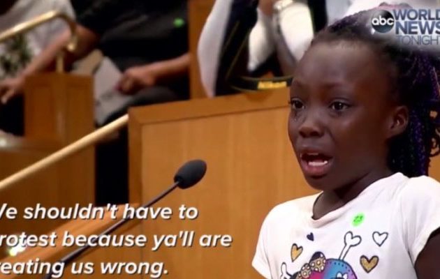 Τσακίζει κόκκαλα η δήλωση 10χρονης για την αστυνομική βία κατά των μαύρων στις ΗΠΑ