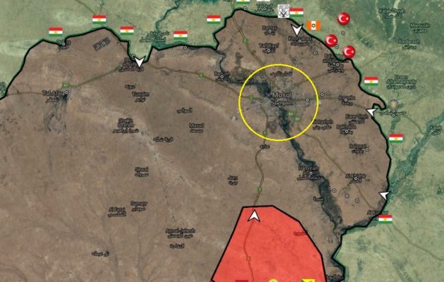 Αυτός είναι ο χάρτης της πολιορκίας της Μοσούλης πριν την επίθεση