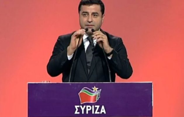 Σελαχατίν Ντεμιρτάς στο Συνέδριο του ΣΥΡΙΖΑ: “Είμαστε στο πλευρό σας”