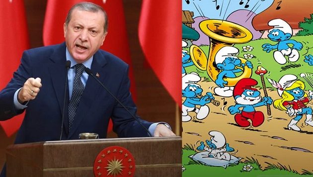 Μήπως είναι τρελός, μήπως τα ΄χει χαμένα; Ο Ερντογάν απαγόρευσε και τα Στρουμφάκια!