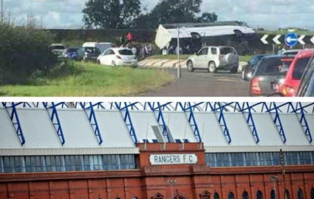 Σκωτία: Νεκρός και τραυματίες από αναποδογυρισμένο πούλμαν οπαδών της Ρέιντζερς