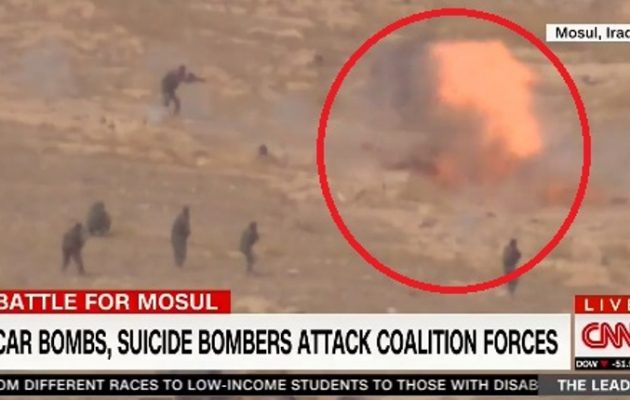 Μοσούλη: Τζιχαντιστής ανατινάζεται ανάμεσα σε στρατιώτες (βίντεο)