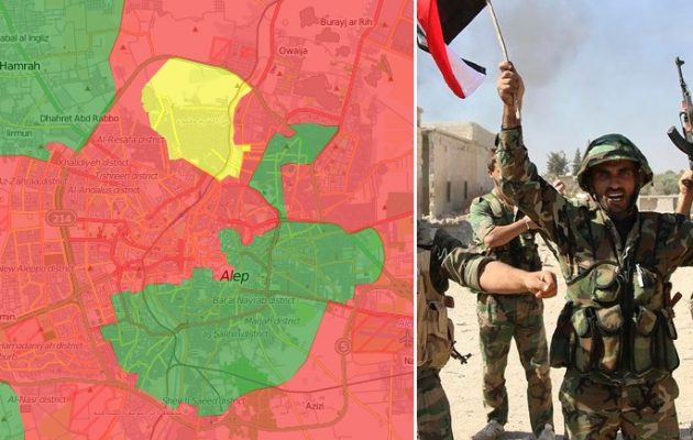 Χαλέπι: Ο στρατός απελευθέρωσε το 45% των συνοικιών που κρατούσαν οι τζιχαντιστές (χάρτες)
