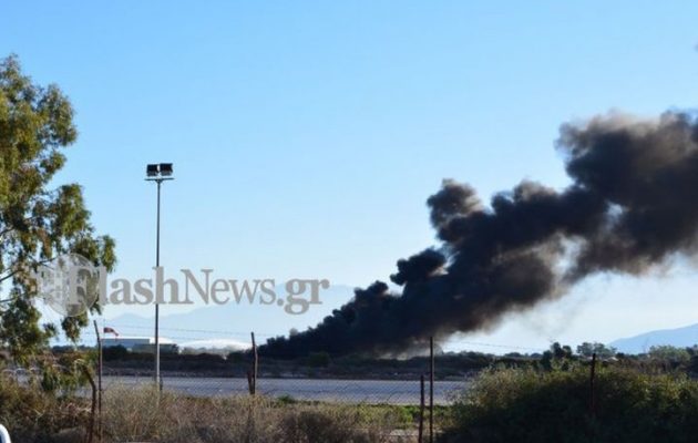 Στις φλόγες τυλίχθηκε F-16 στο αεροδρόμιο Χανίων