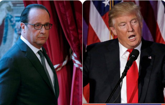Πρώτη επαφή Τραμπ – Ολάντ – Τι είπαν στον τηλέφωνο