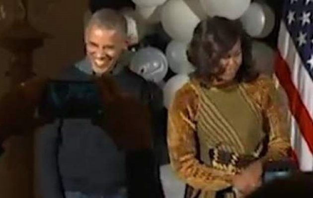 Μπαράκ και Μισέλ Ομπάμα τα “σπάνε” χορεύοντας «Thriller» (βίντεο)