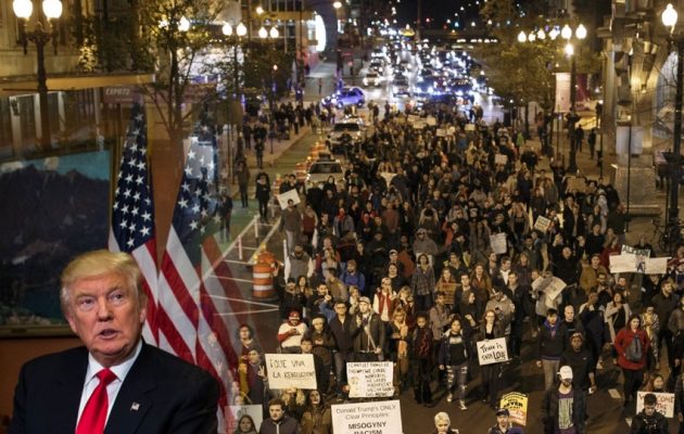 Το έκαναν… Εξάρχεια το Πόρτλαντ – Έξαλλοι μπαχαλάκηδες κατά του Τραμπ (βίντεο)