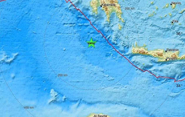 Σεισμός 3,9 Ρίχτερ σε θαλάσσιο χώρο, ανοιχτά της Μεθώνης