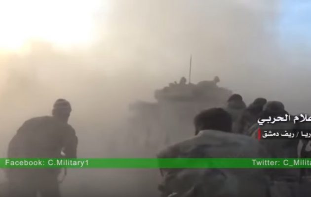 Ο στρατός της Συρίας πολεμά την Τζαΐς Αλ Ισλάμ στα προάστια της Δαμασκού (βίντεο)