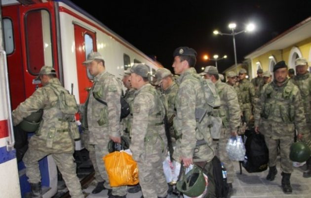 Ο Ερντογάν έστειλε με τρένα στρατό και τανκς στα σύνορα με το Ιράκ (φωτο)