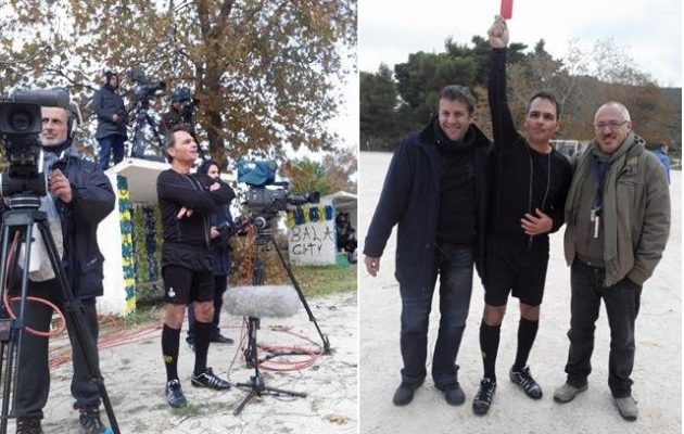 O Σταμάτης Γαρδέλης στα “αποδυτήρια” του Αστέρα Ραχούλας