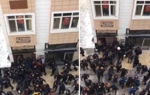 Έξαλλος τουρκικός όχλος επιτέθηκε στα γραφεία του HDP στην Καισάρεια (βίντεο)