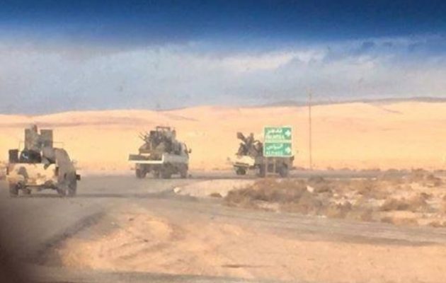 Ο στρατός της Συρίας συγκεντρώνει στρατεύματα δυτικά της Παλμύρας