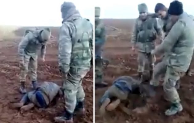 Πέντε Τούρκοι στρατιώτες βασανίζουν έναν άνδρα στη Συρία (φωτο+βίντεο)