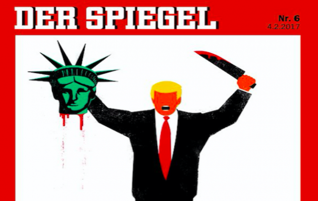 Απολογείται το  Der Spiegel για το πρωτοσέλιδο σκίτσο με τον “αποκεφαλιστή” Τραμπ