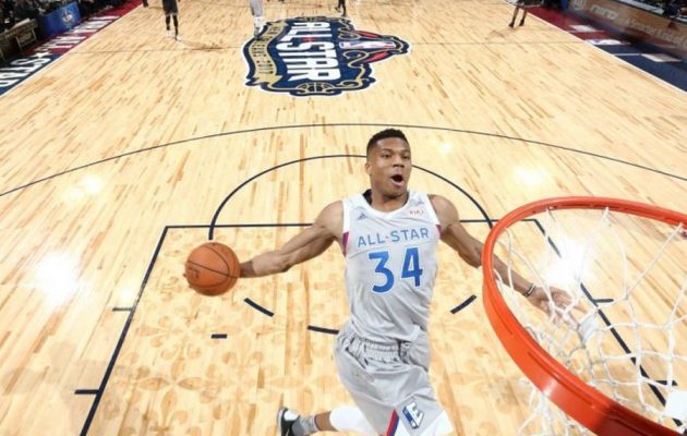 Σούπερ σταρ στο All Star Game του NBA ο Γιάννης Αντετοκούνμπο (βίντεο)