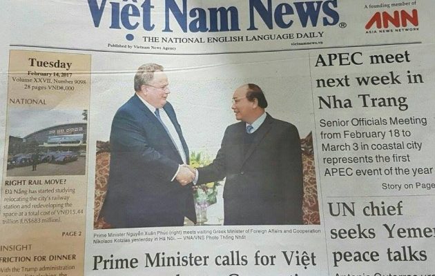 Ενθουσιασμός στο Βιετνάμ από την ιστορική επίσκεψη Κοτζιά – Ανοίγουν νέοι εμπορικοί δρόμοι στην Ασία