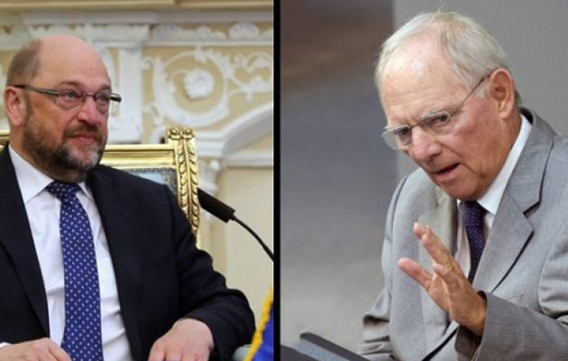 Ο Σόιμπλε αρνείται κυβερνητική συμμαχία με Σουλτς και θέλει τους φιλελεύθερους